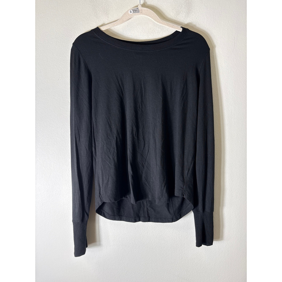Evereve Black Long Sleeve Tee Sz M