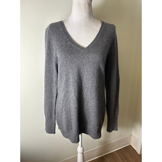 Alex Marie Gray Cashmere Pullover Sweater Sz L