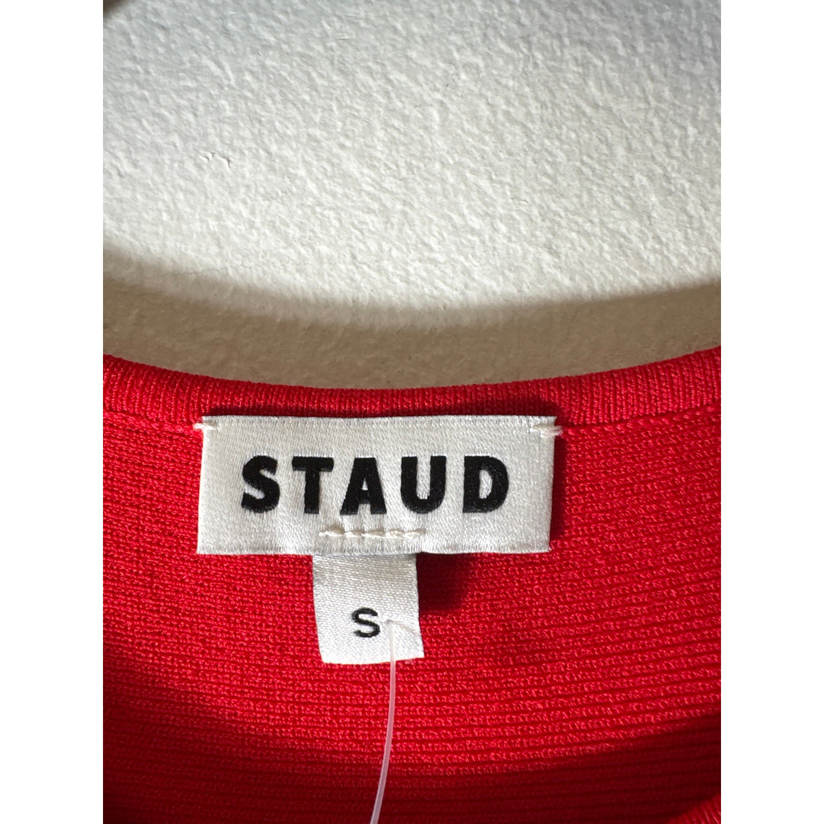 Staud Red Pleated Sweater Dress Sz S