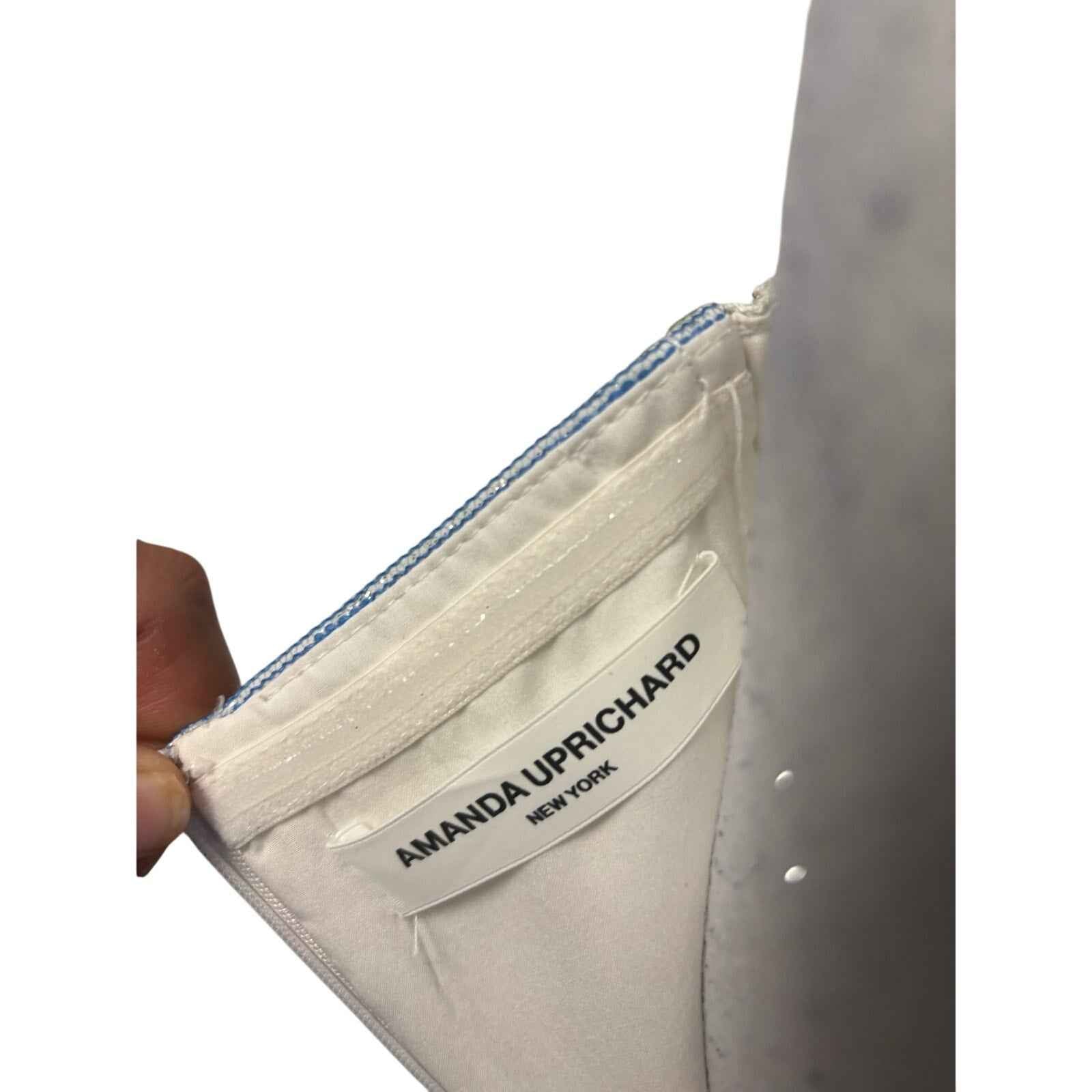 Amanda Upchard Multi Color Cocktail Belted Dress sz xs