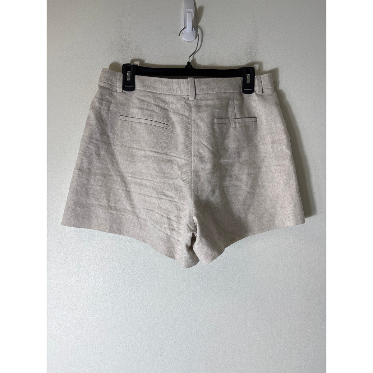 J. Crew Oatmeal Pleated Linen Short Shorts Sz 10