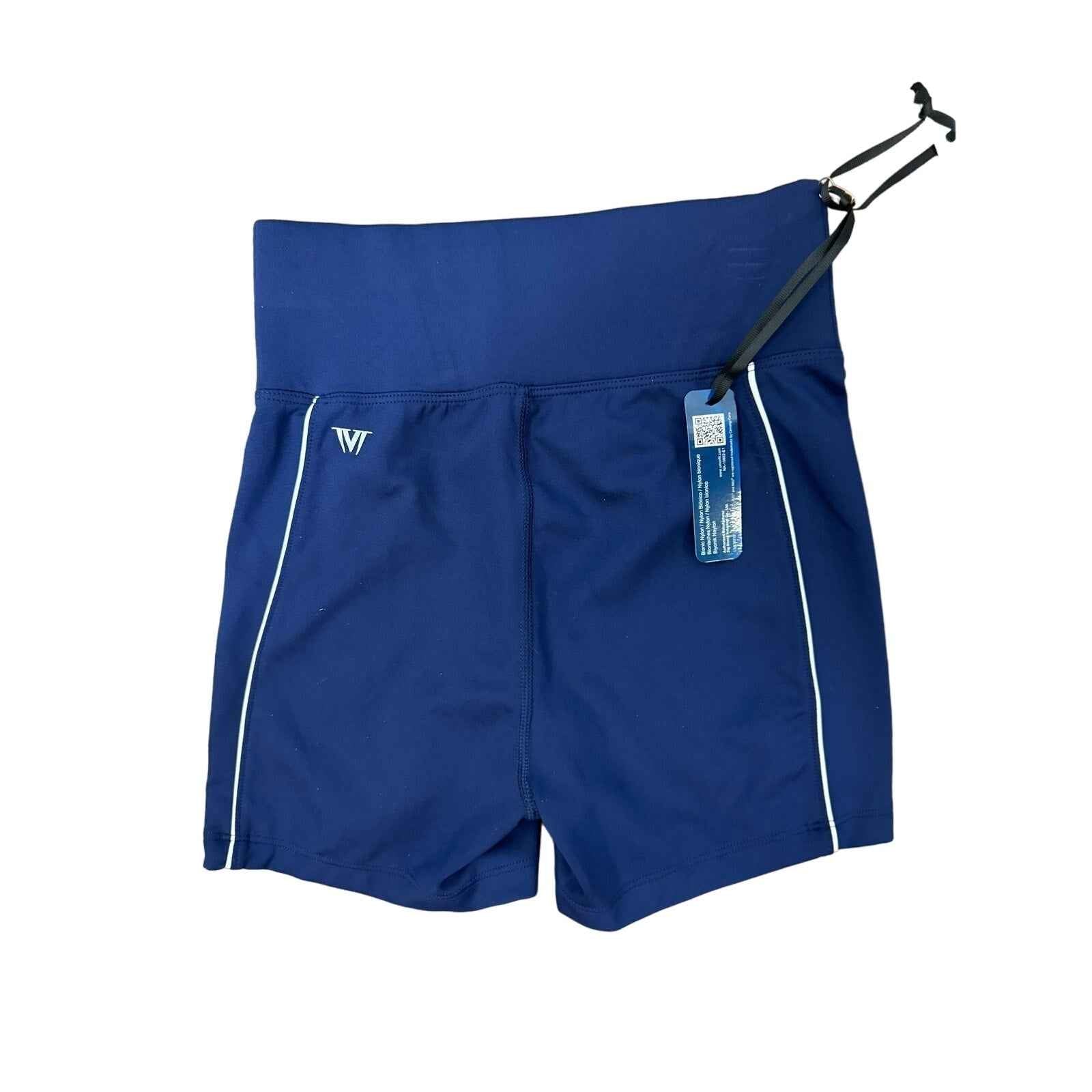 NWT Ivy Navy Blue and White Exercise Short Sz 4