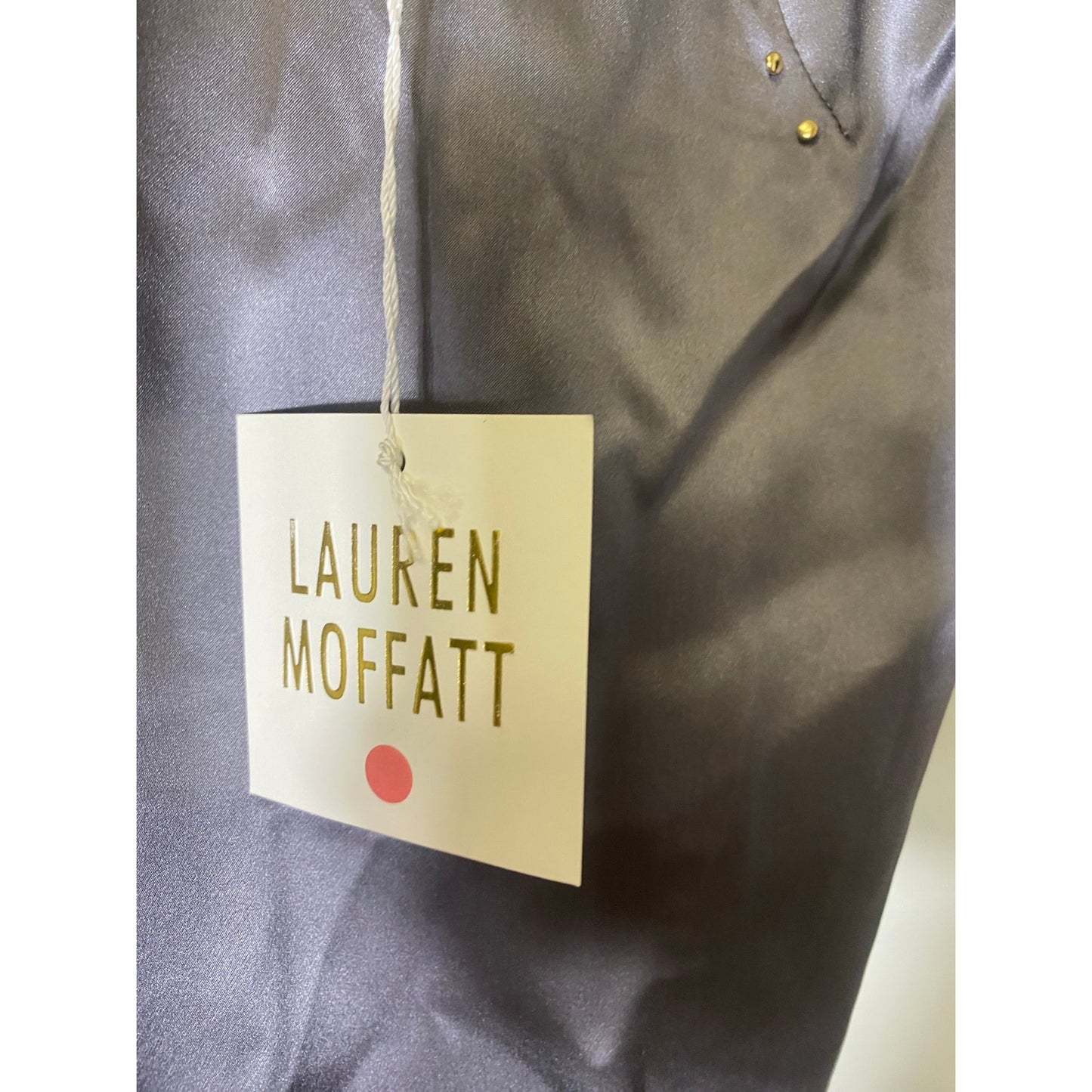 NWT Lauren Moffatt Gray Sleeveless Silk Top Sz S