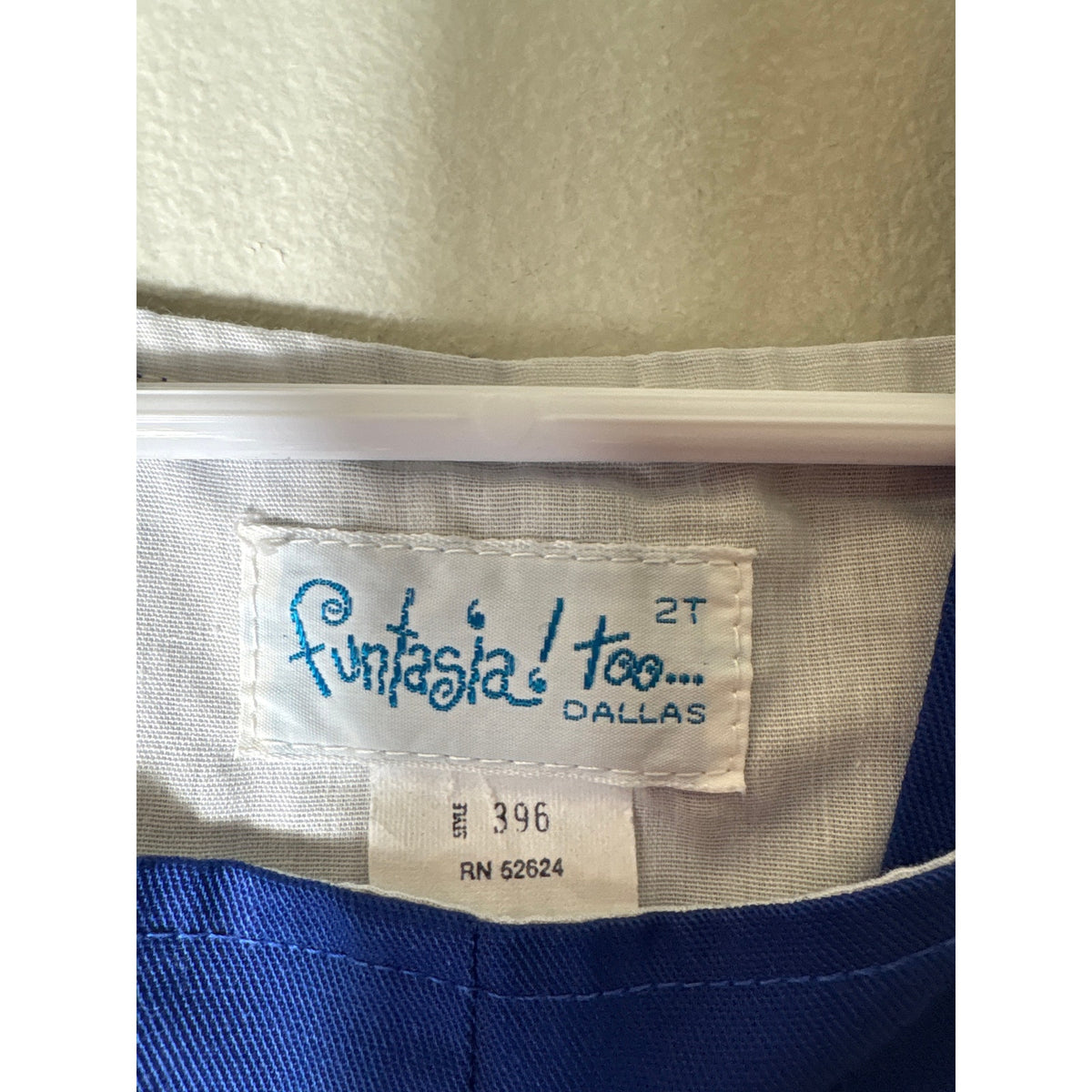 Boys Vintage Funtasia Too Royal Blue Applique dog and dog house Longall Sz 2T