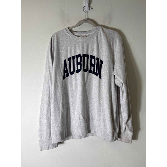 Auburn Gray With Blue Stitched Letters Sweatshirt Sz L
