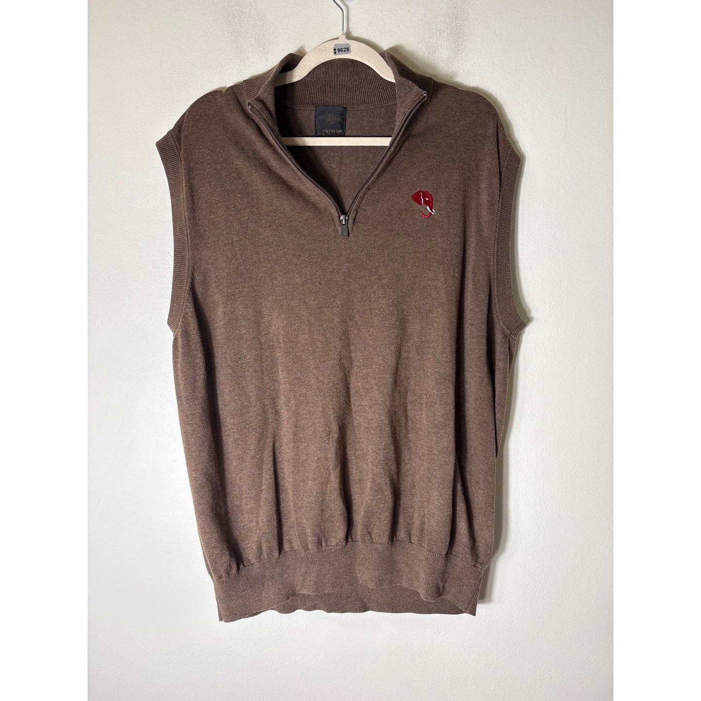 F/X Fushion Brown Sleeveless Alabama Sweater Sz L