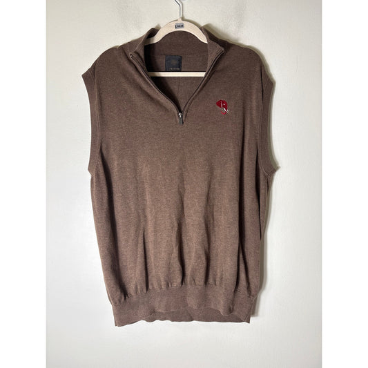 F/X Fushion Brown Sleeveless Alabama Sweater Sz L