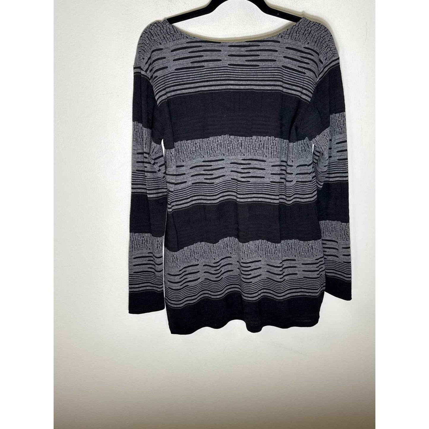 Elliott Lauren Black and Gray Long Sleeve Top Sz M