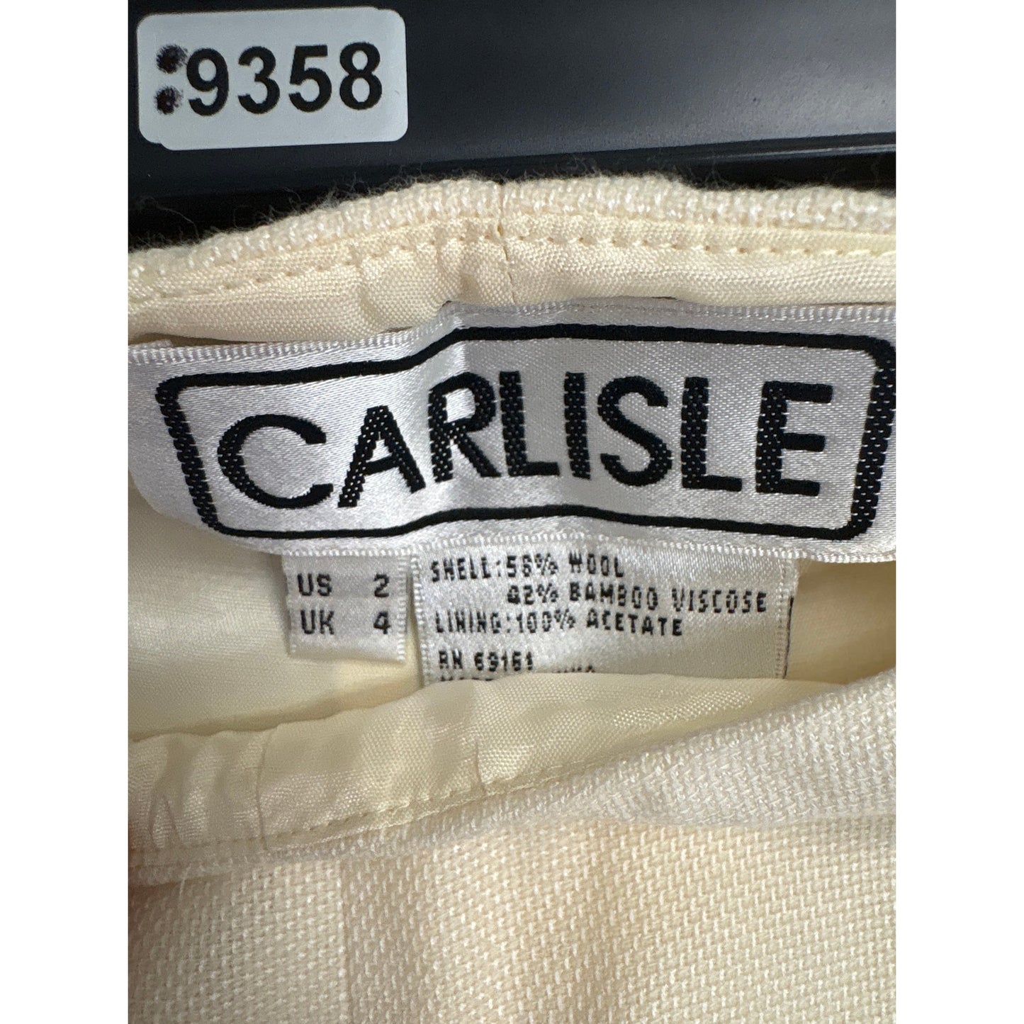 Carlisle Off White Straight Leg Dress Pants Sz 2