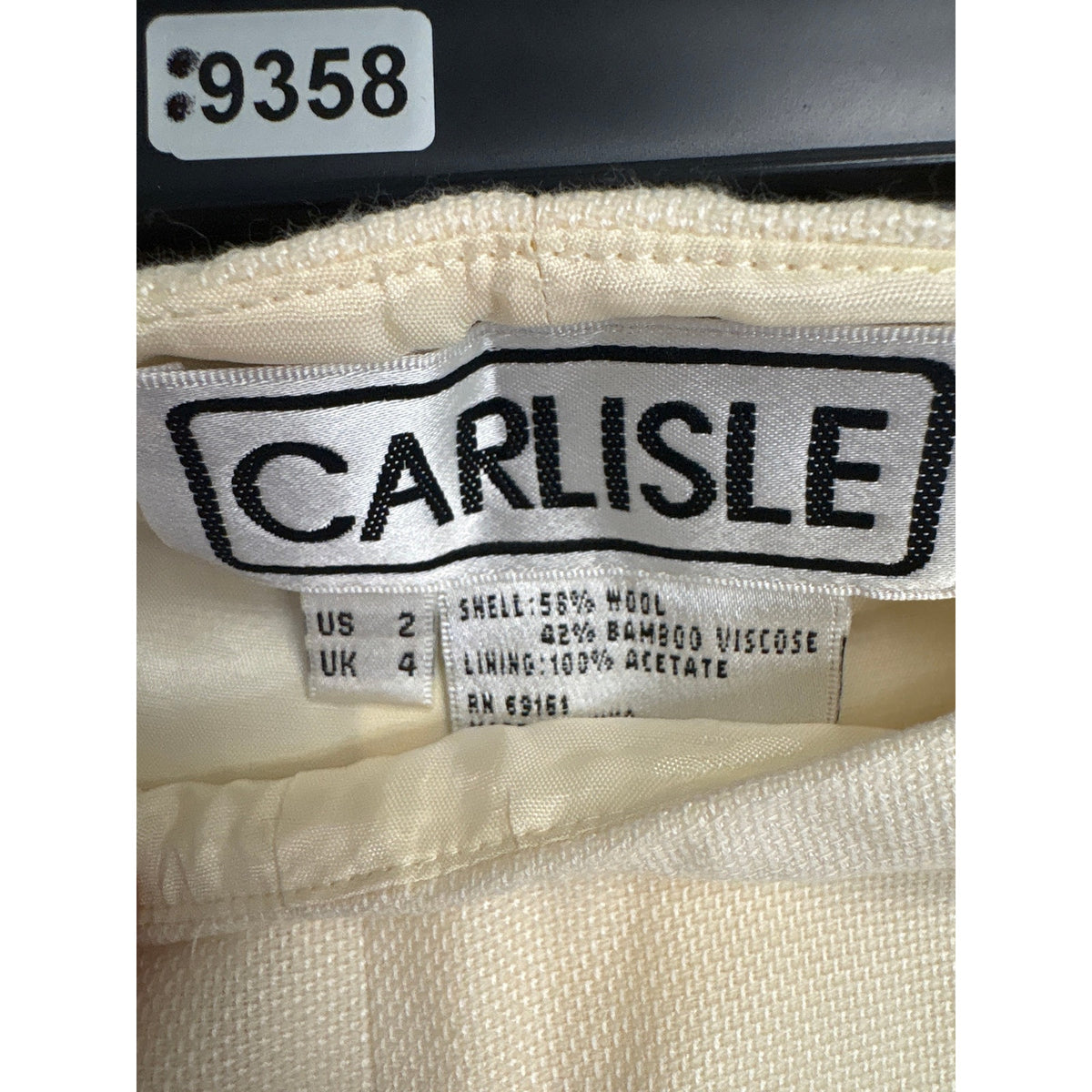 Carlisle Off White Straight Leg Dress Pants Sz 2