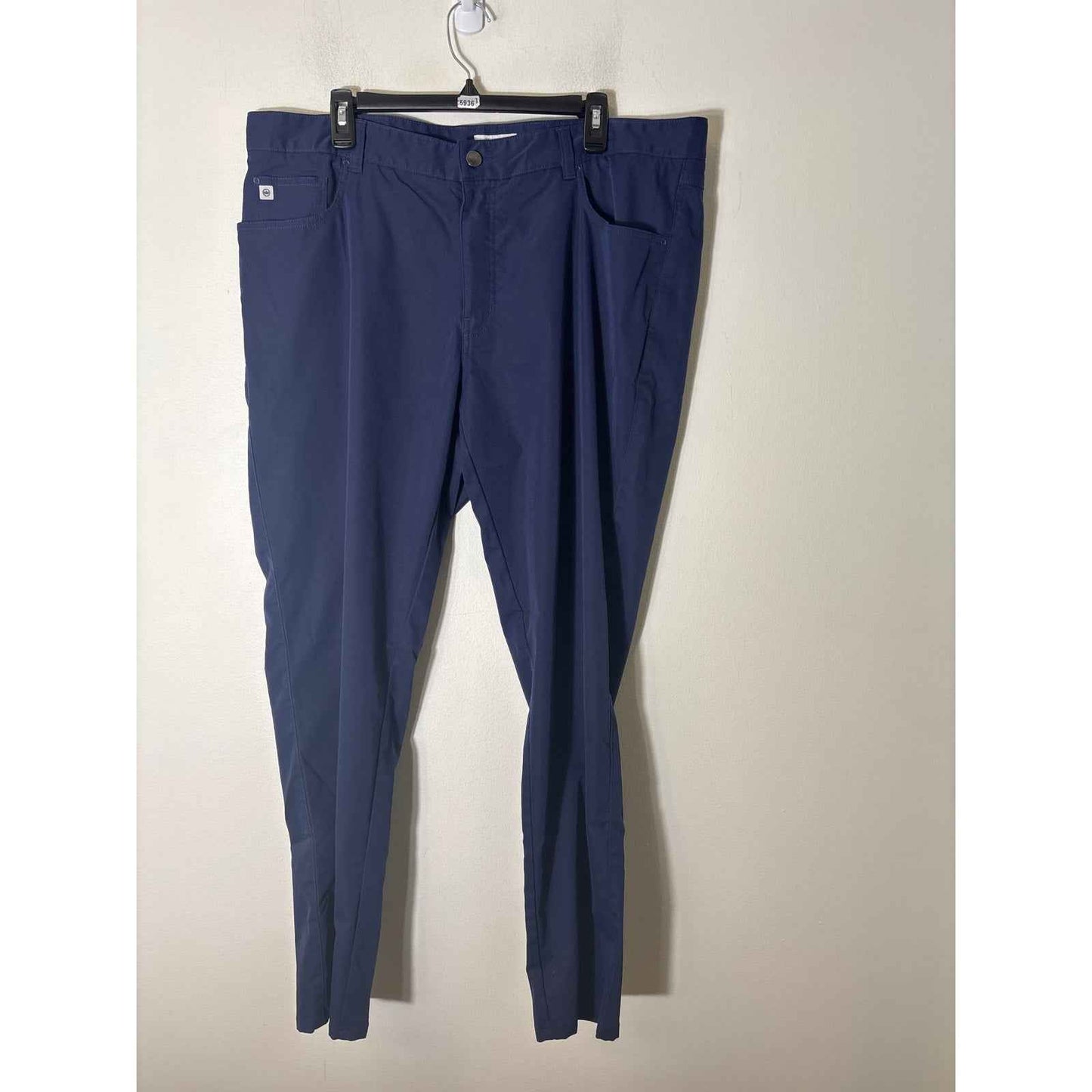 Men's Peter Millar Navy Performance Flat Front Chinos Sz 40x32