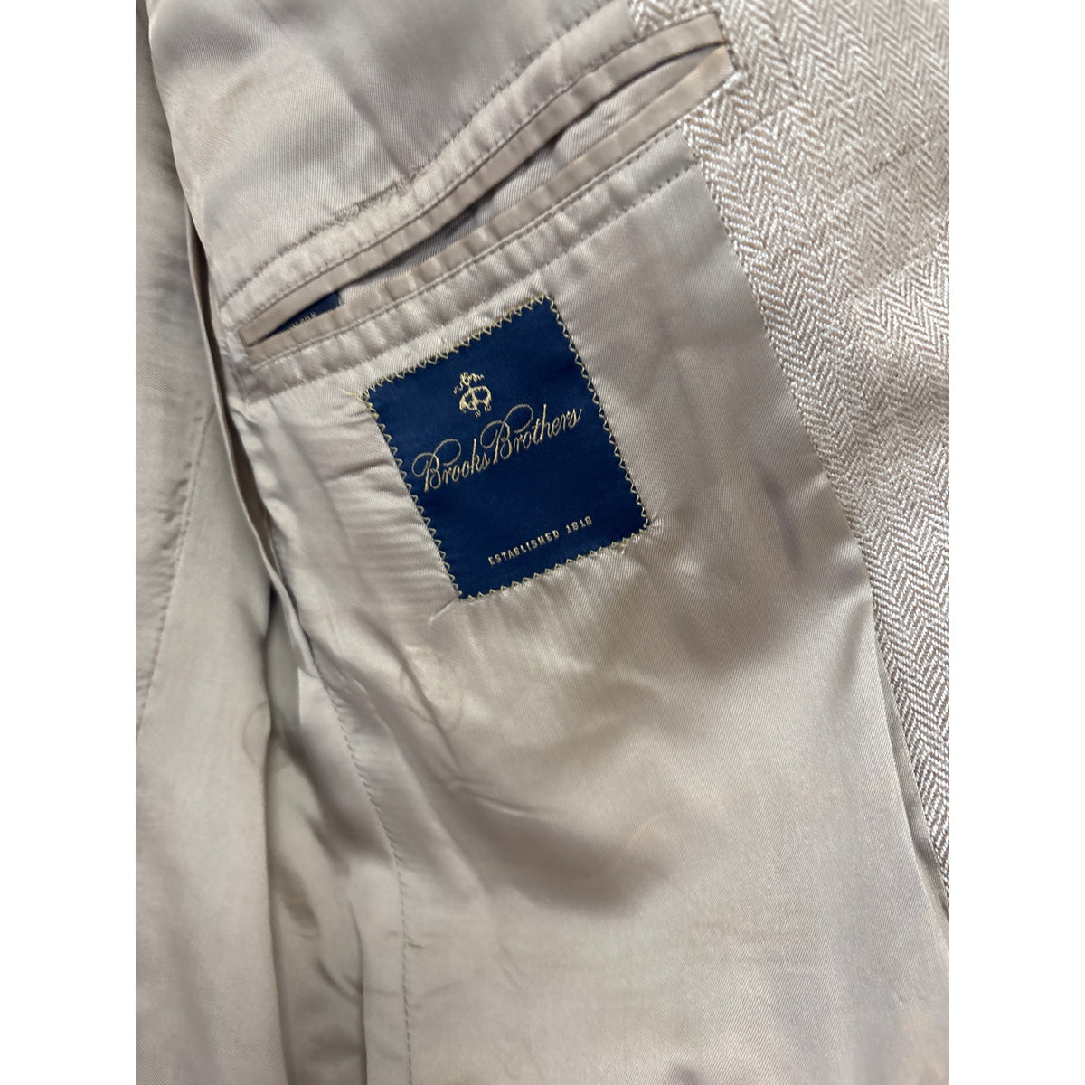 Mens Brooks Brothers Tan Jacket Sz 40