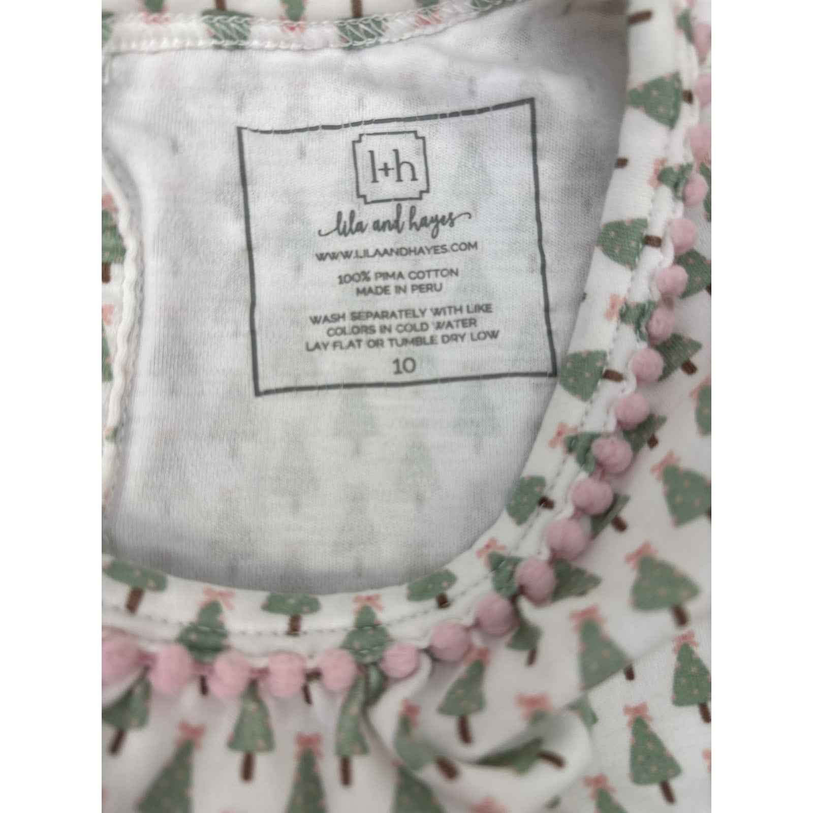 Girls Bundle of 2 Lila and Hayes Christmas Tree Night Gowns Sz 10