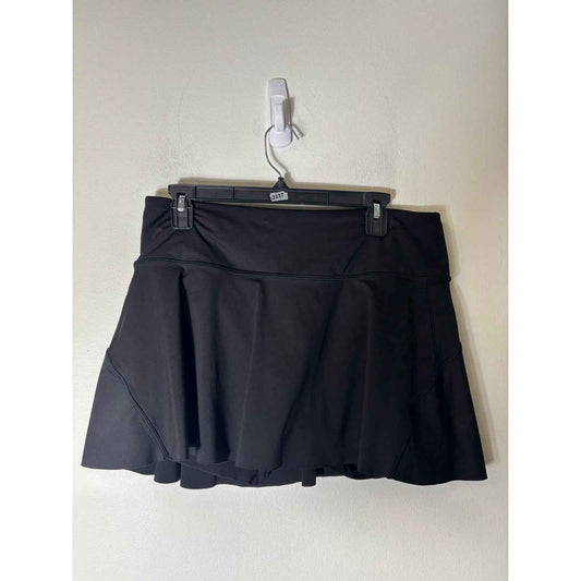 Athleta Black Ace Tennis Skort 13.5" Sz Large