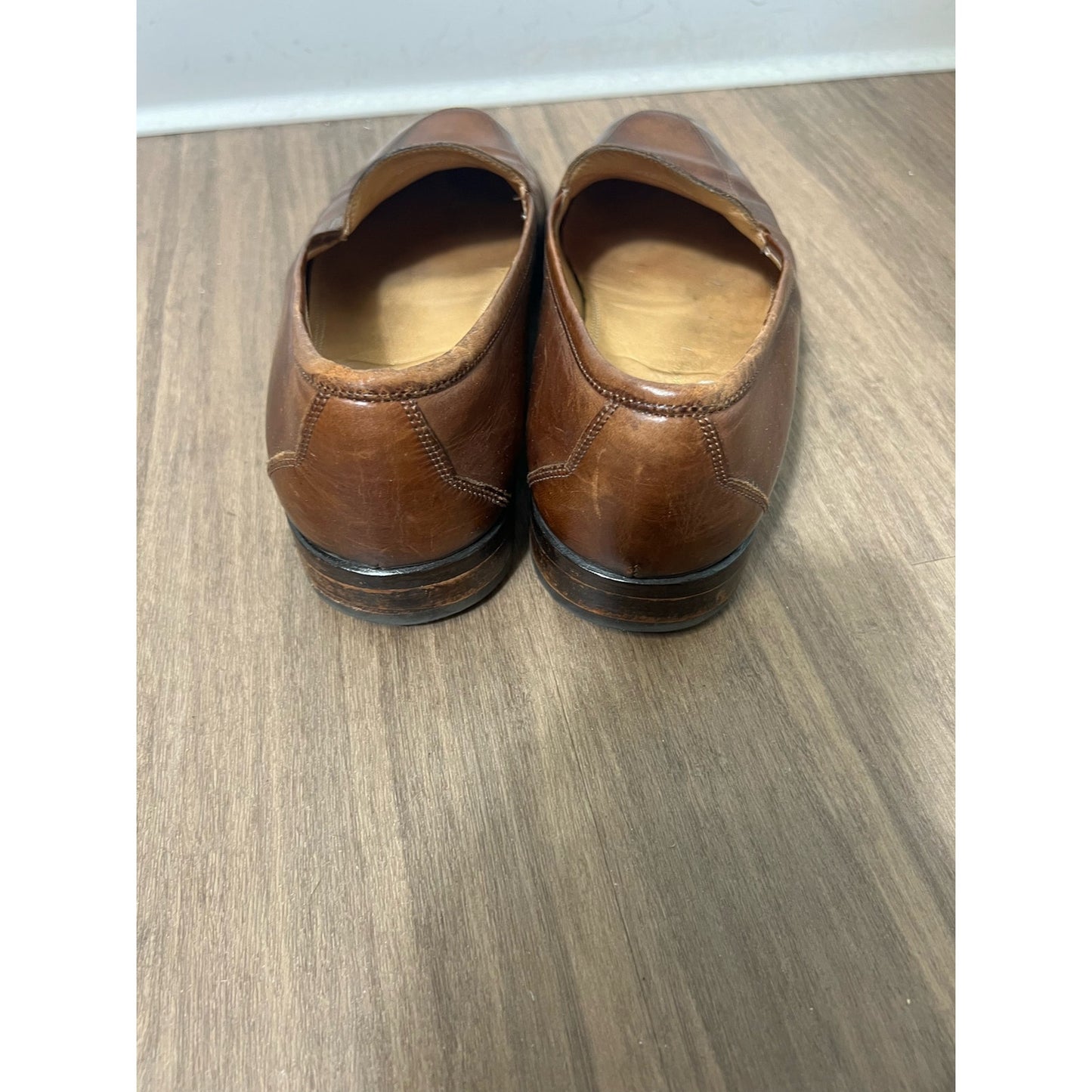 Mens Brown Leather Martin Dingman Loafers size 8.5
