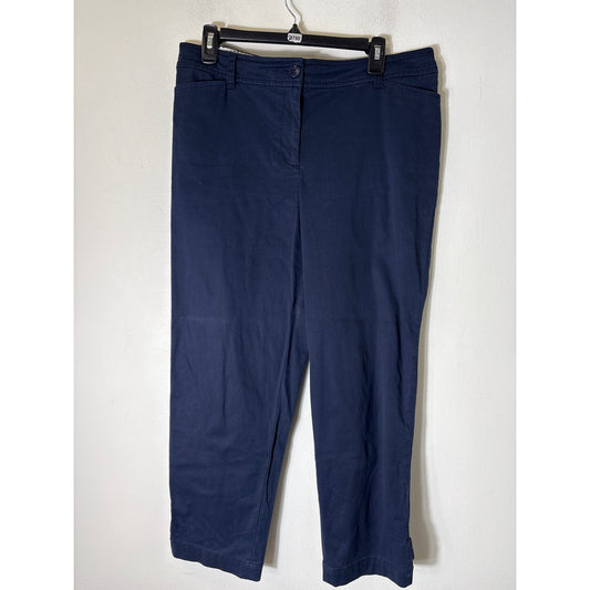 Talbots Navy Perfect Crop Pant Sz 10