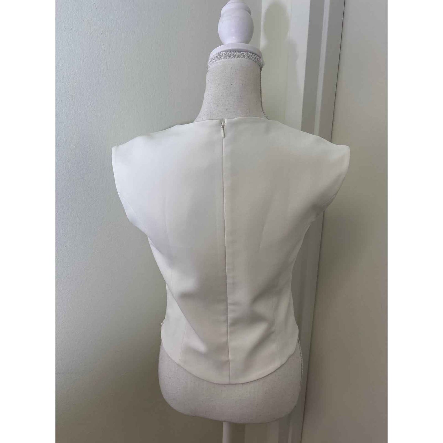 NWT Amanda Uprichard Ada Ivory Top sz S