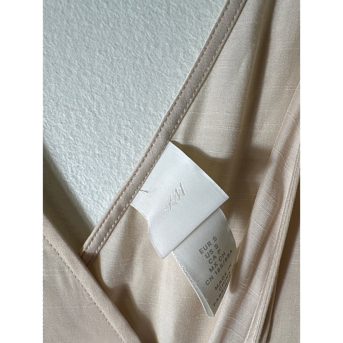 H&M Cream V Neck Maxi Dress Sx S