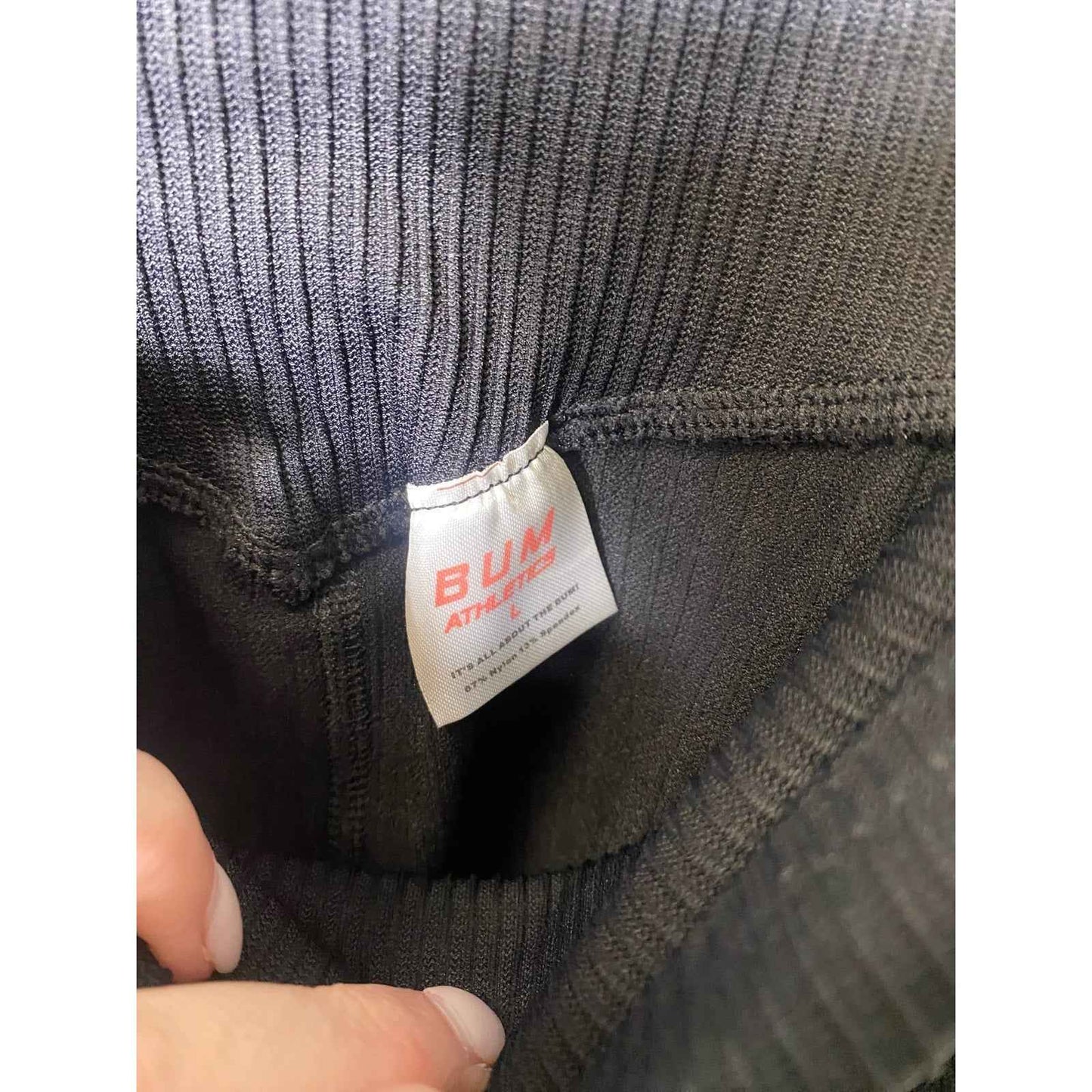 NWOT Bum Athletics High Waist Black Exercise Leggings Sz L