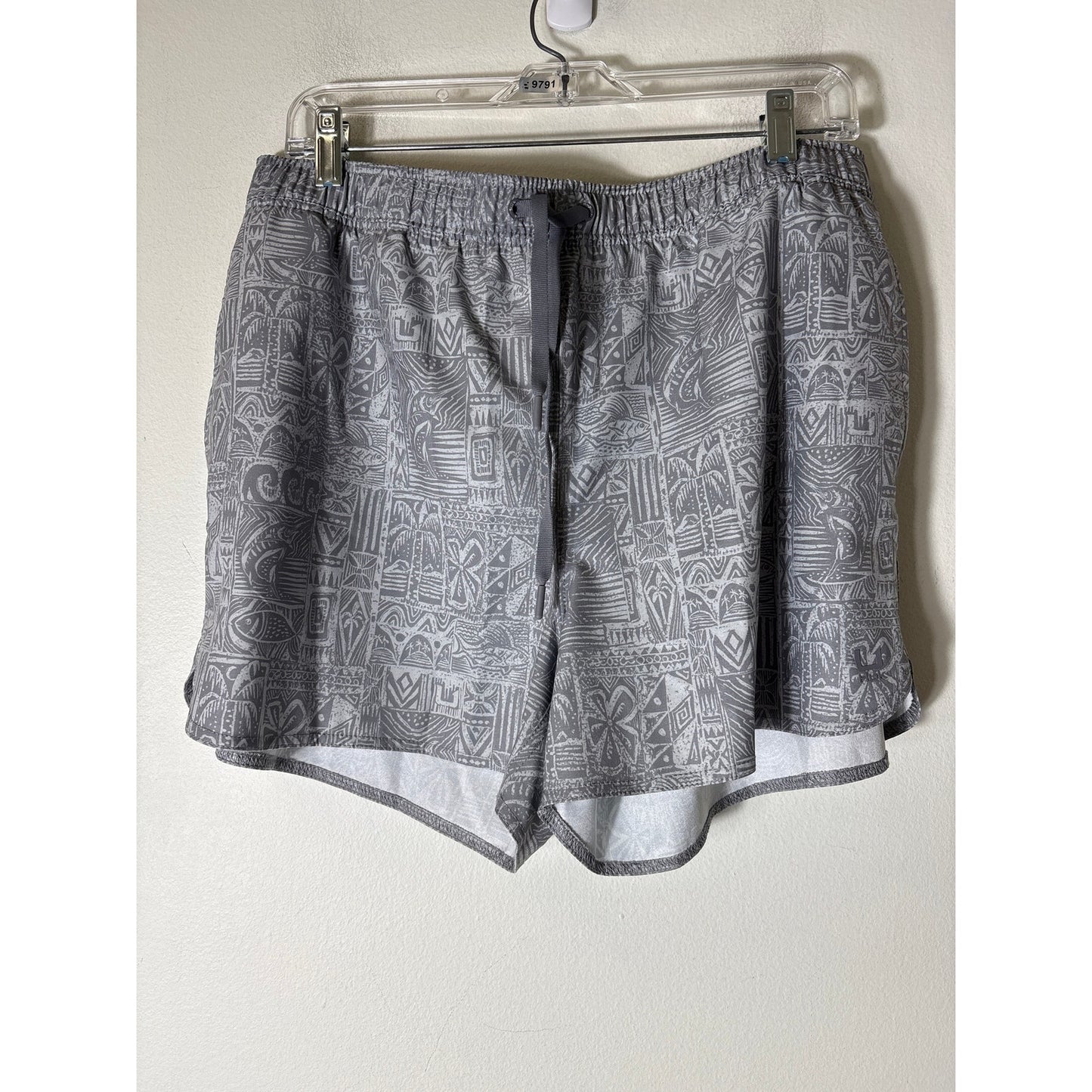 Men's HUK Gray Swim Trunks Sz XL