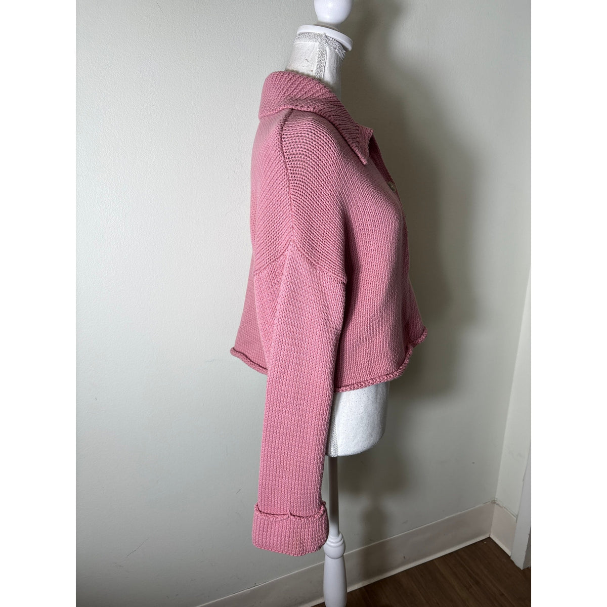 Show Me Your Mumu Pink Cropped Sweater Sz S
