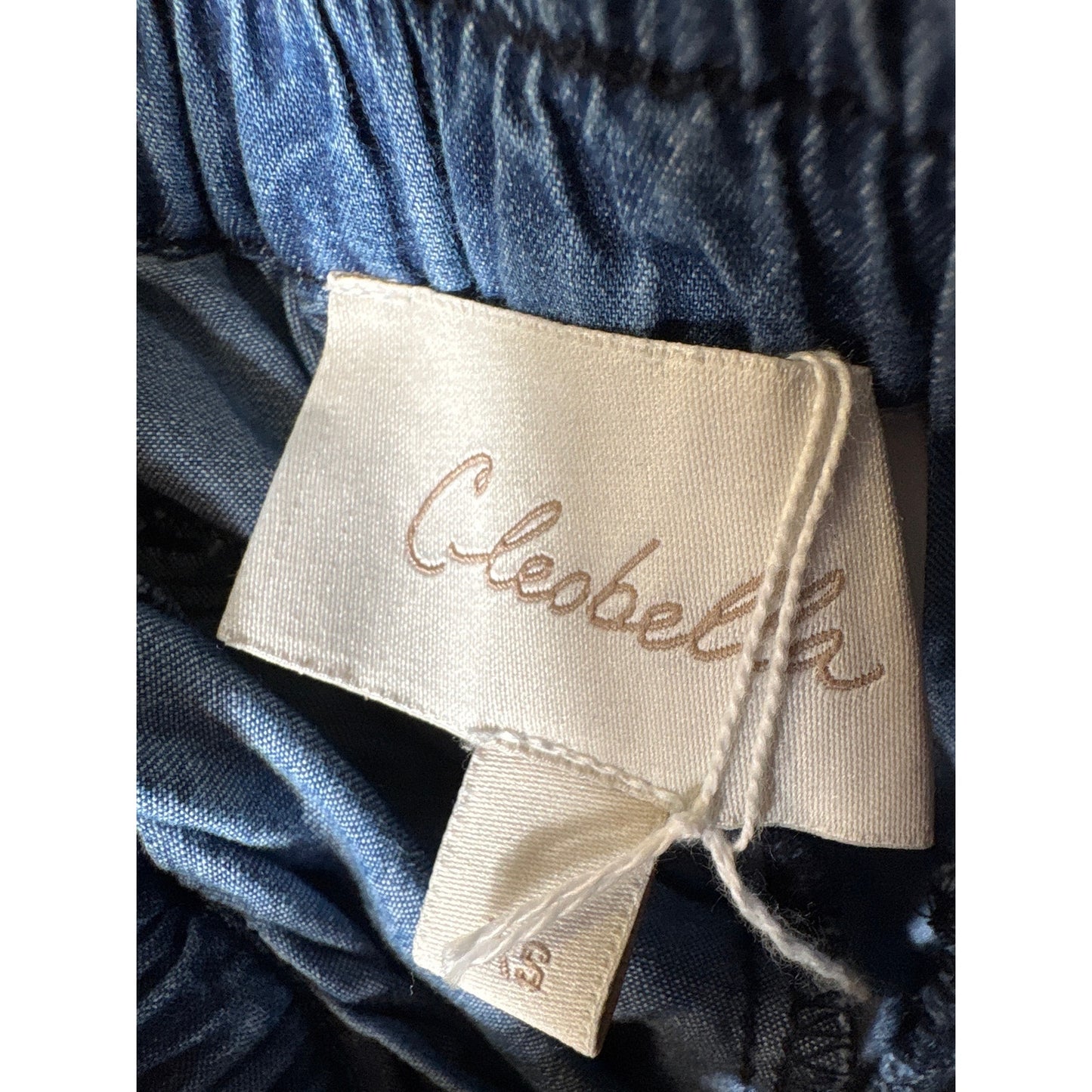 Cleobella Elastic Tie Waist Chambray Pants Sz XS