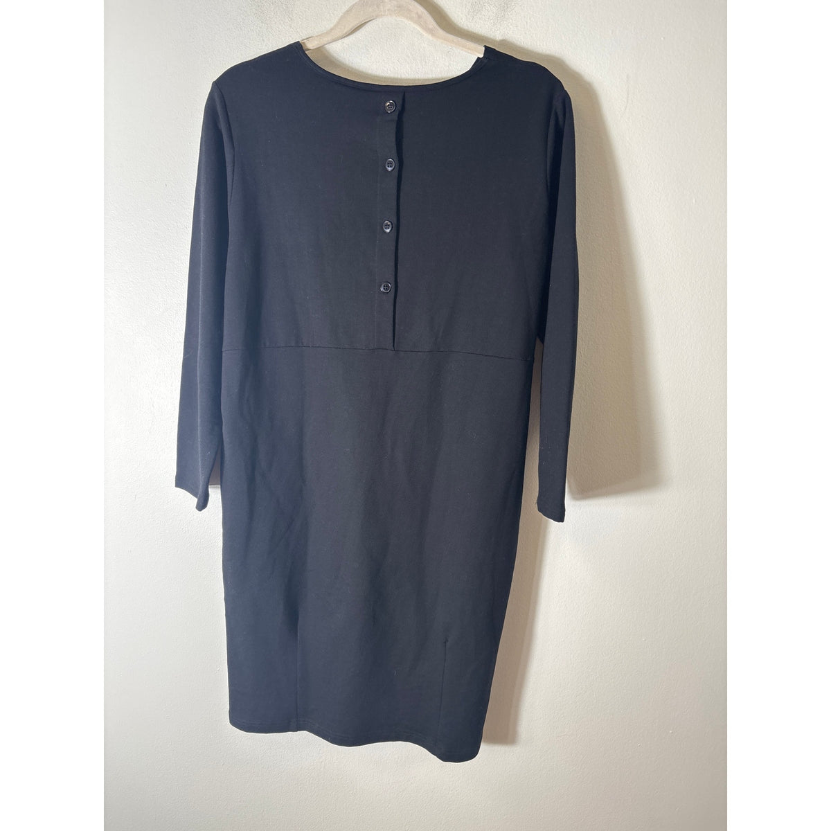 Masai Black Long Sleeve Shift Dress Sz M