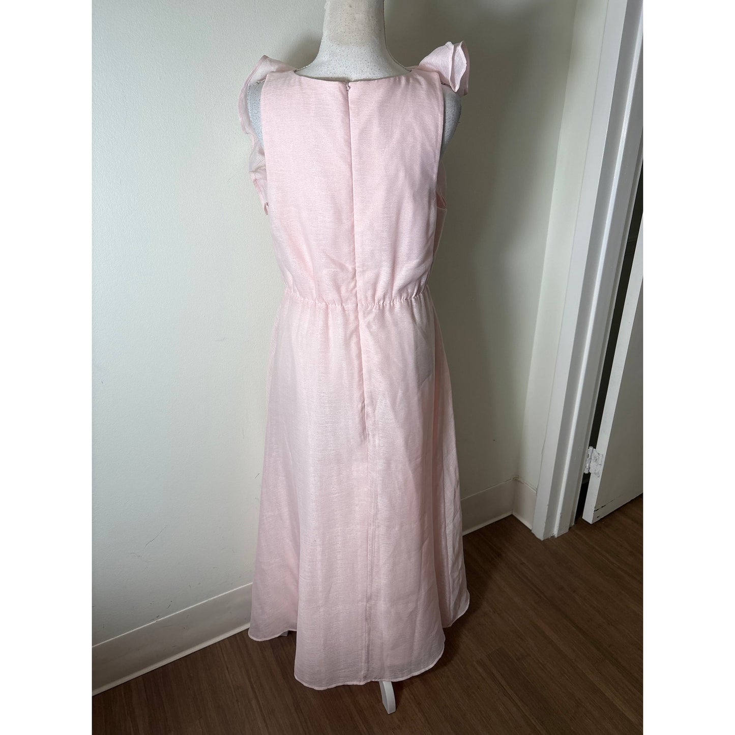 NWT Aje. Genesis Midi Soft Pink Dress Sz 8