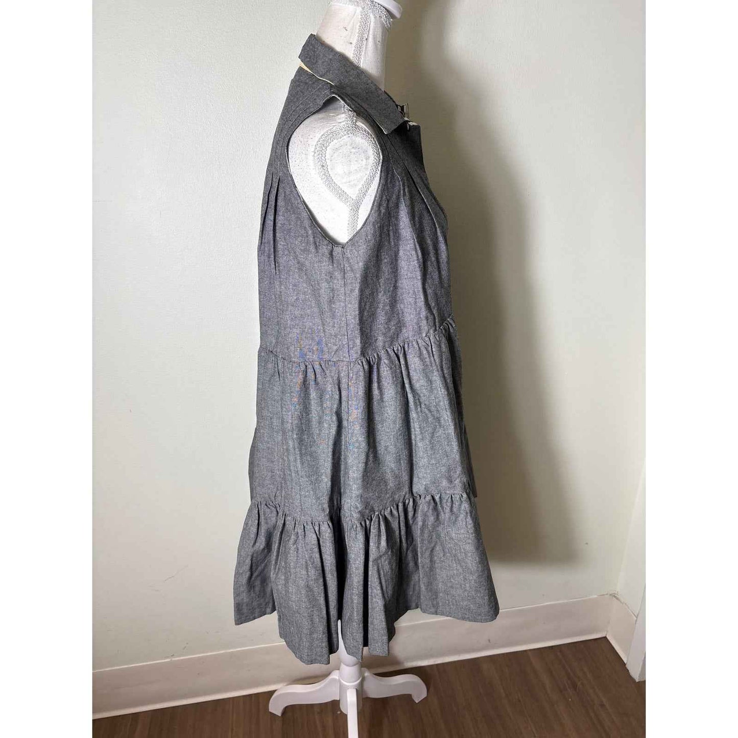 NWT Buru Maisonette Reversible Tiered Mini Dress Sz XS
