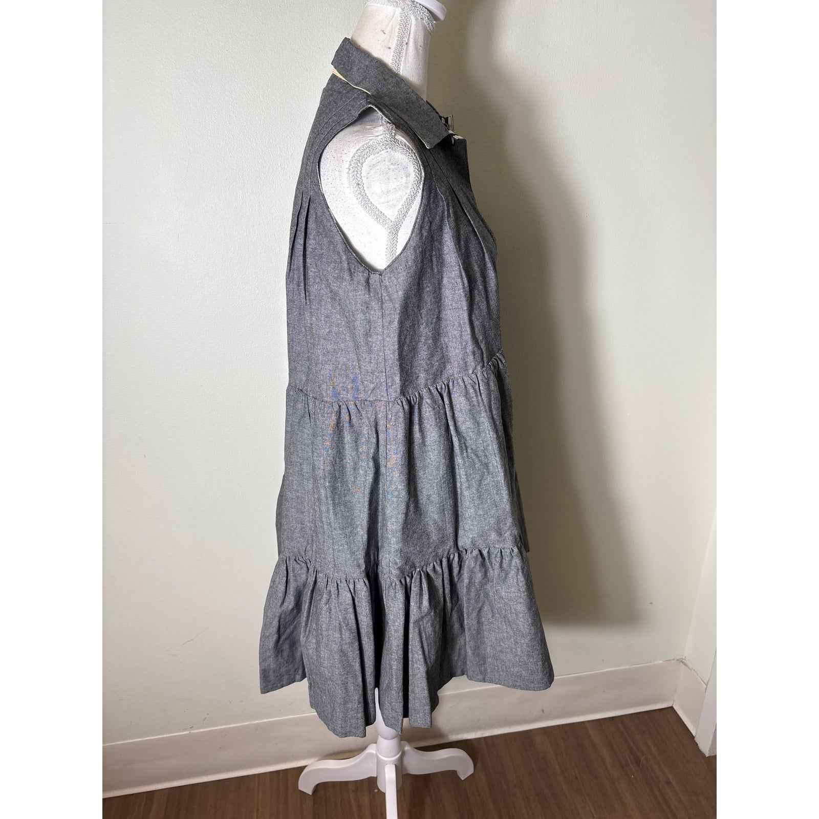 NWT Buru Maisonette Reversible Tiered Mini Dress Sz XS