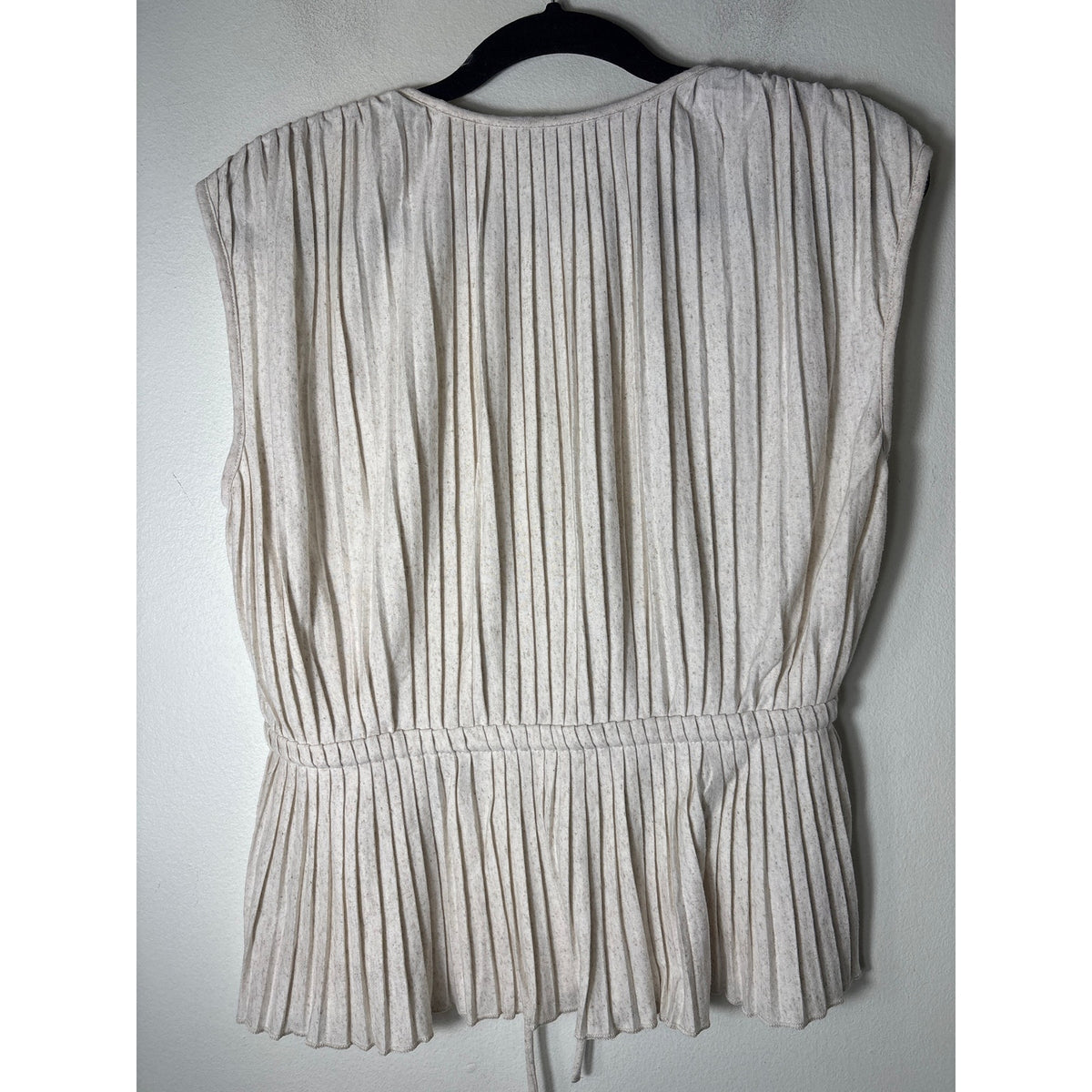 NWT Banana Republic Gray Speckled Pleated Cotton Tee Top Sz S