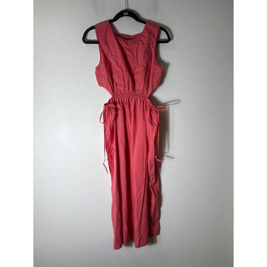 Rails Coral Sleevless Side Cutouts Midi Dress Sz S