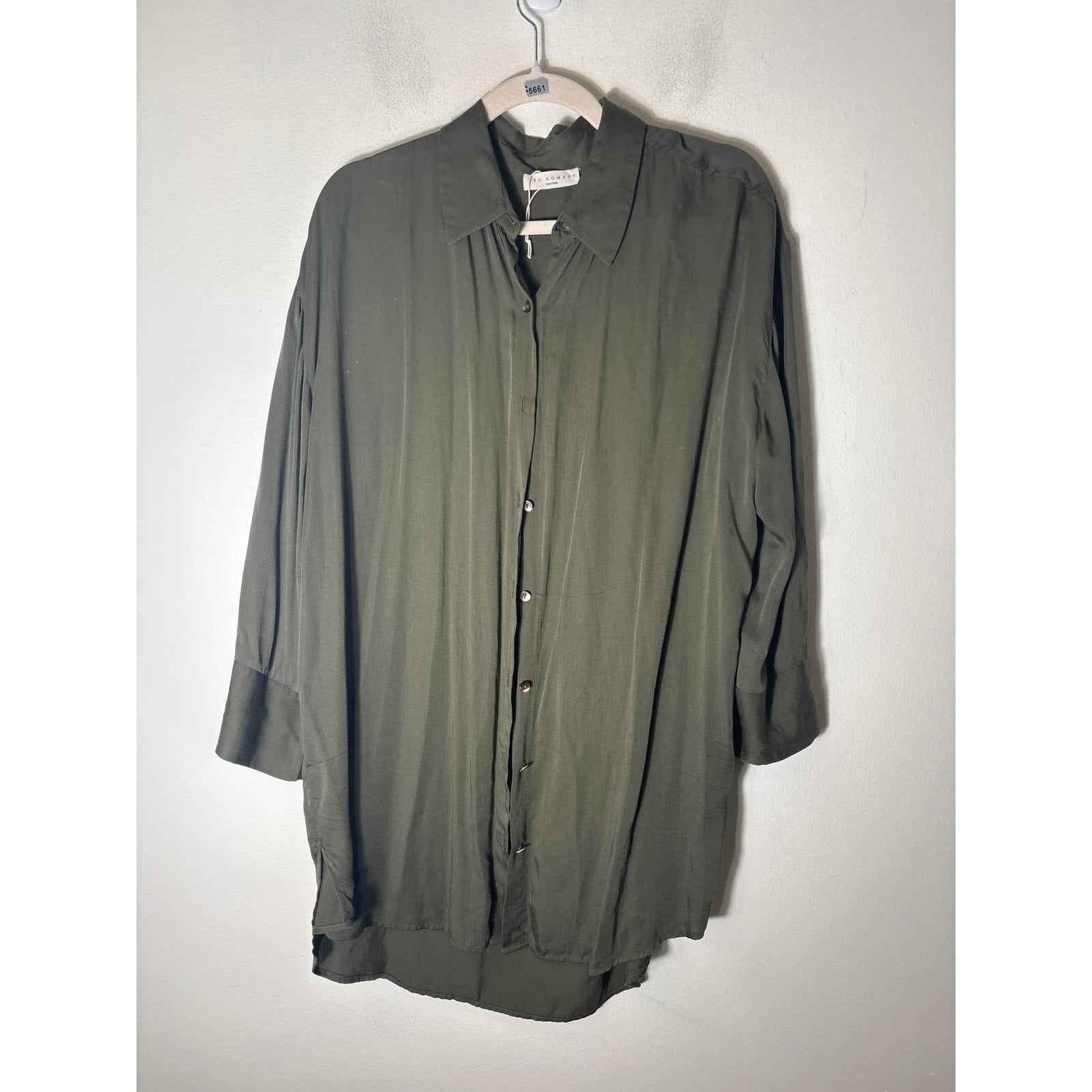 Neu Nomads Hunter Green Long Sleeve Button Up Shirt Sz M