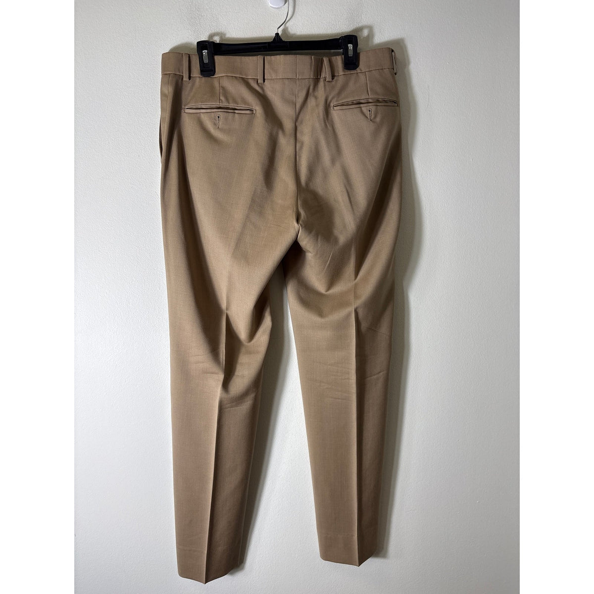 Mens Ballin Khaki Super 120s Wool Dress Pants Sz 35