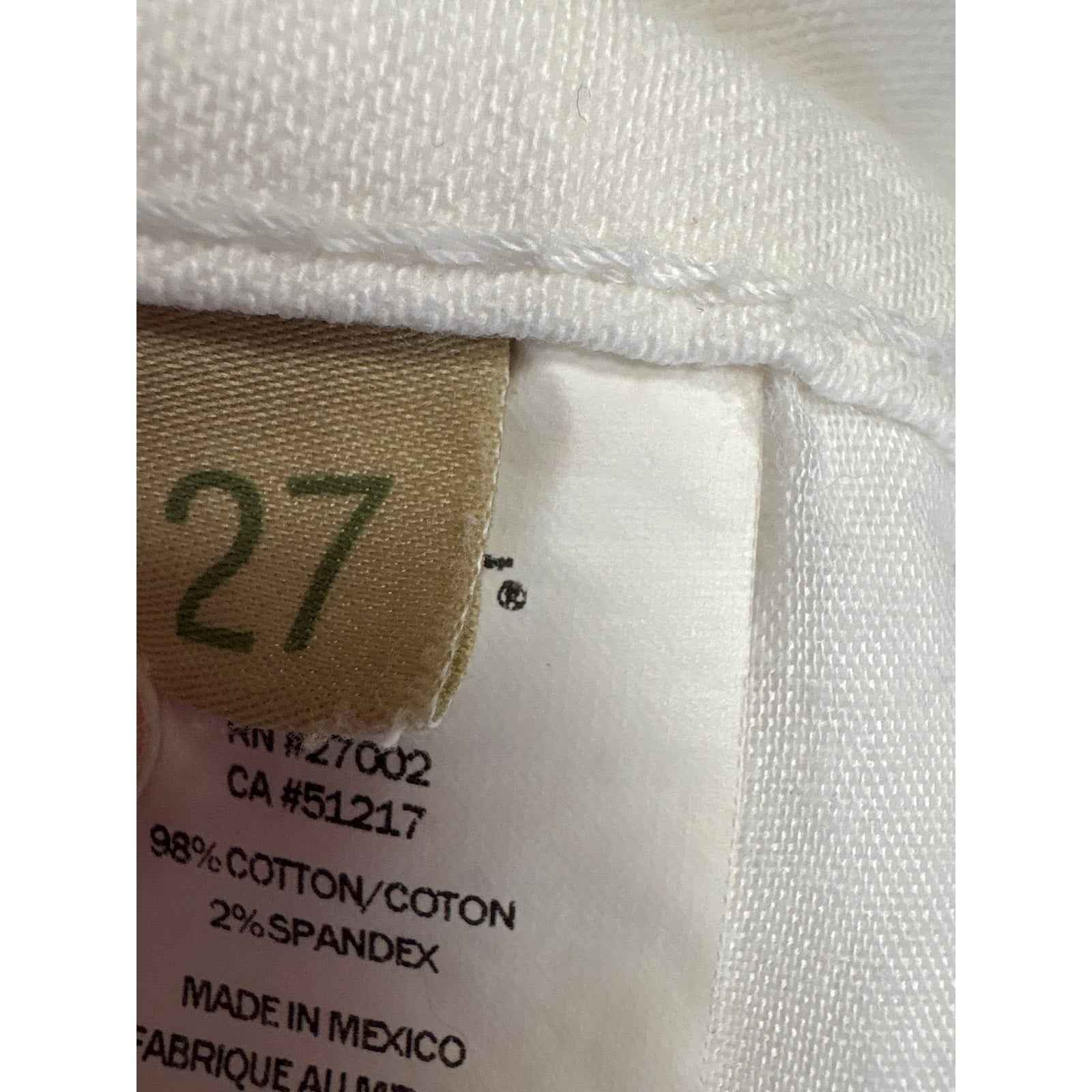 Paige White Denim Cuffed Shorts Sz 27