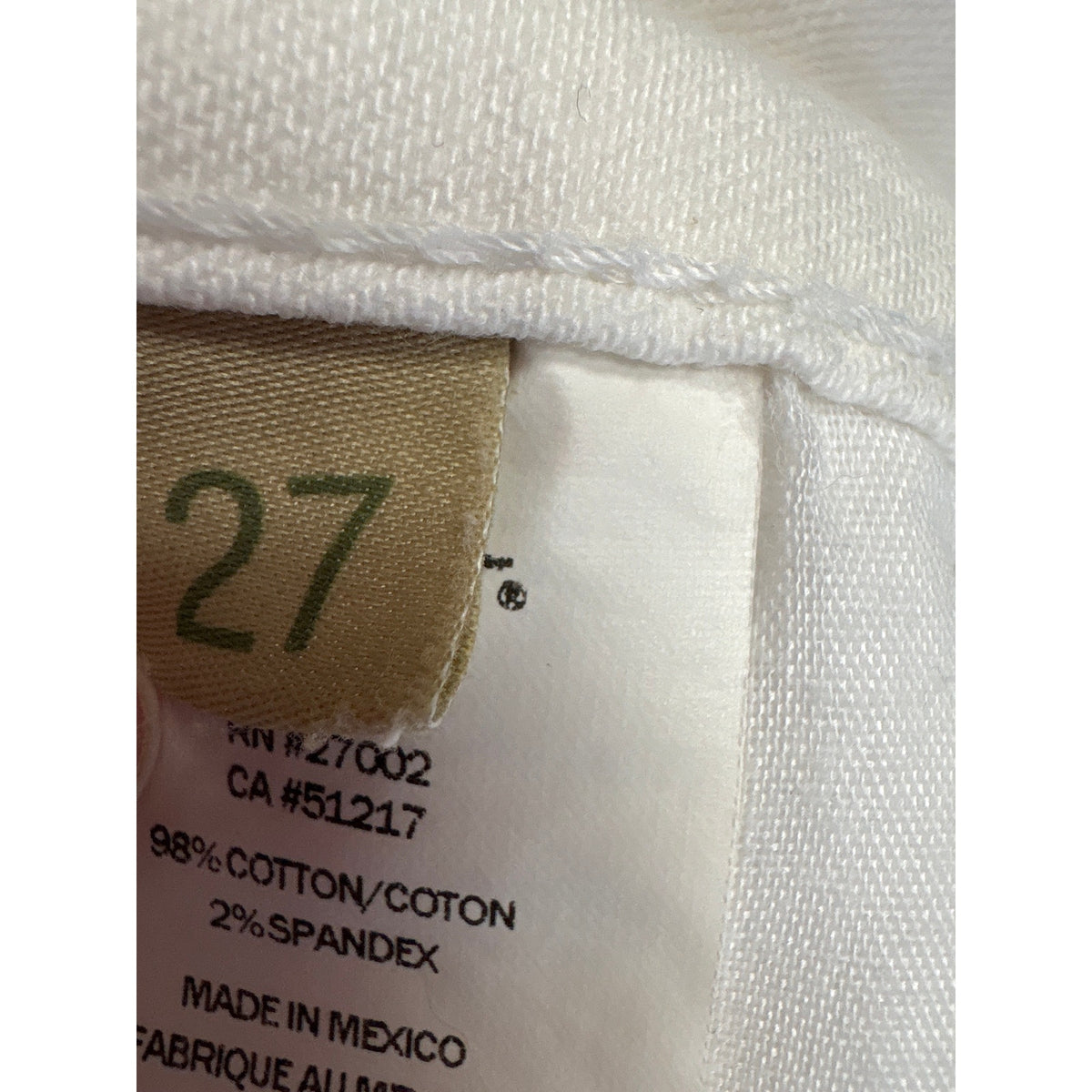 Paige White Denim Cuffed Shorts Sz 27