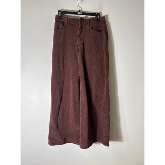 Just Black Denim Brown Cordoroy Wide Leg Pants Sz 26