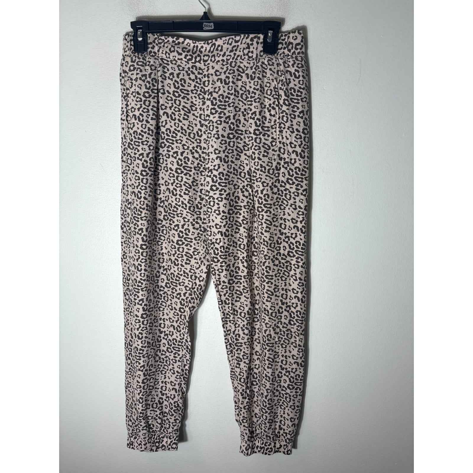 ATM Off White Animal Print Pull On Silk JoggerS and Cami Set z S/P
