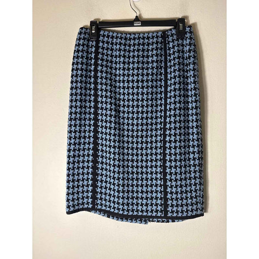 Carlisle Light Blue&Black Pencil SKirt Sz 4