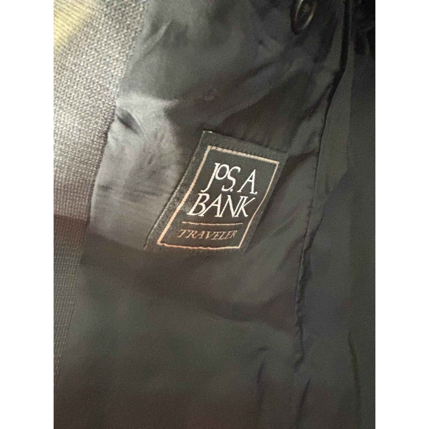 Jos a Bank Black Traveler Wool  Blazer Sz 40 Long