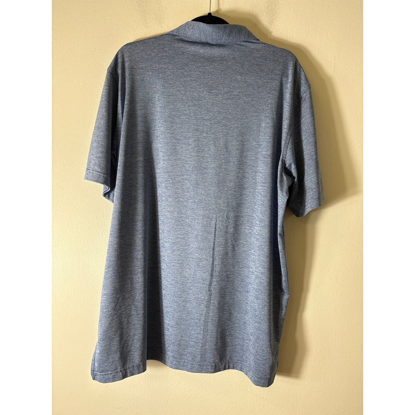 Mens Peter Millar Heather Blue Polo Shirt Sz L