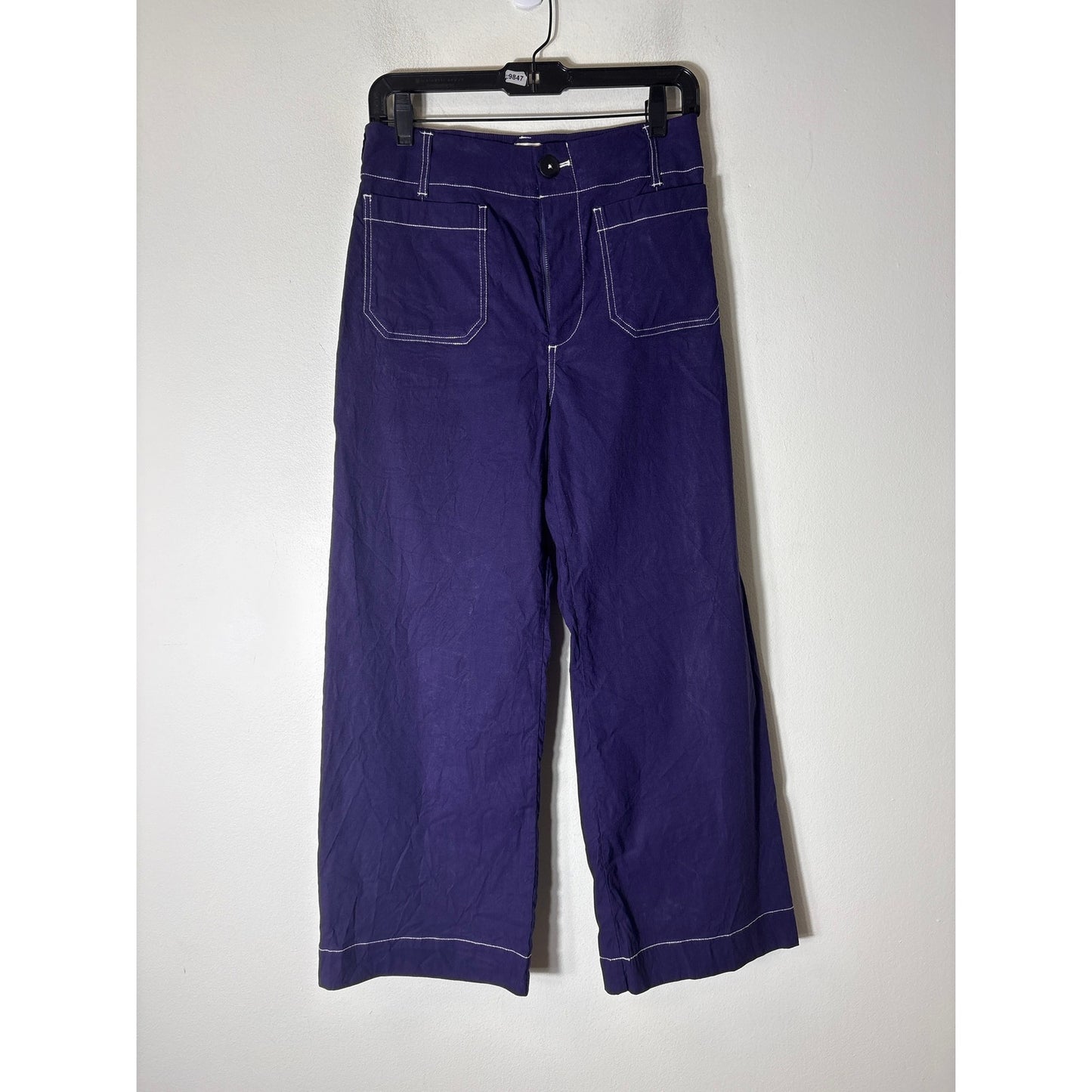 Maeve The Colette Navy and White Stitching Pant Sz 27