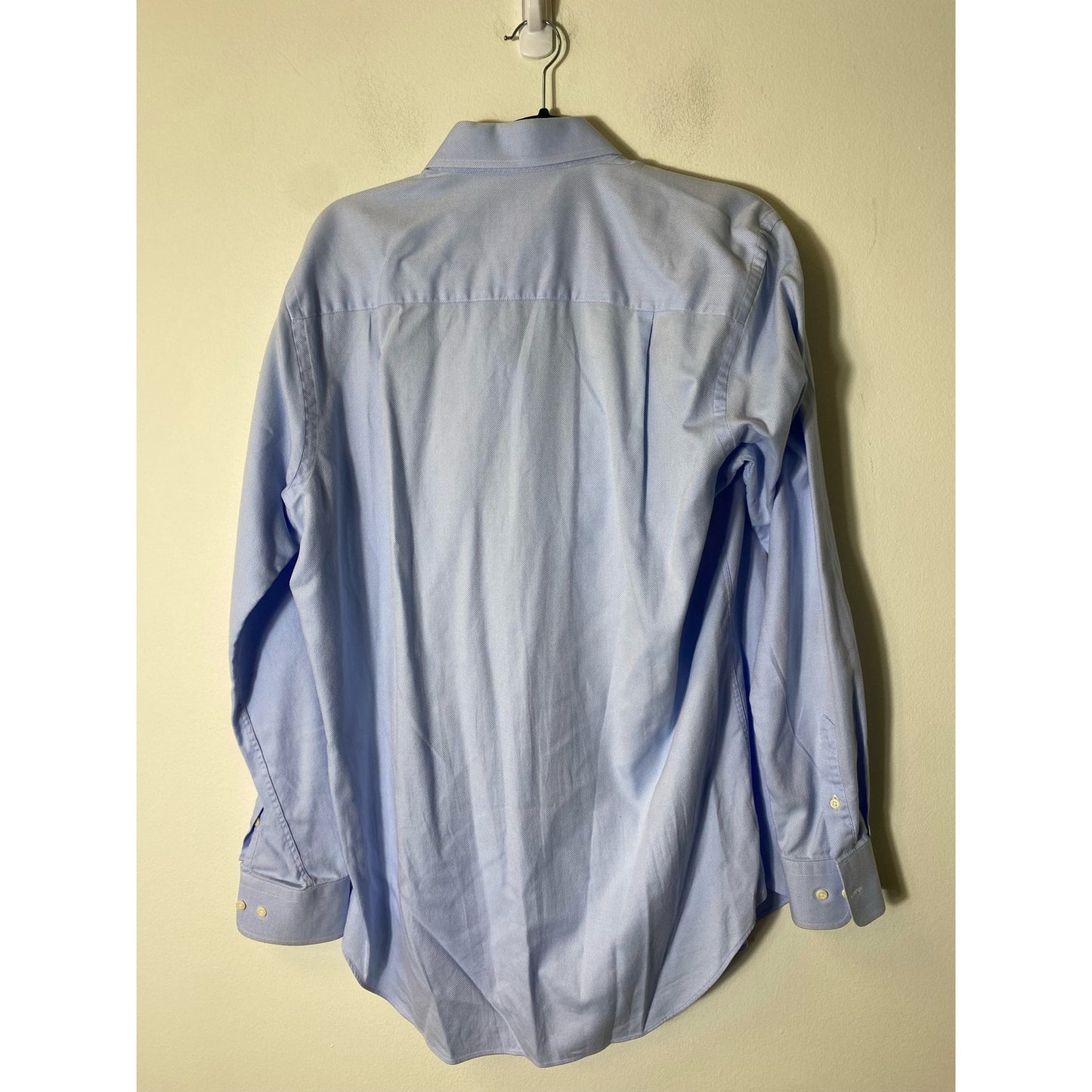 Men's David Donaho Blue Button Down Dress Shirt Sz 16.5/35/35 Trim