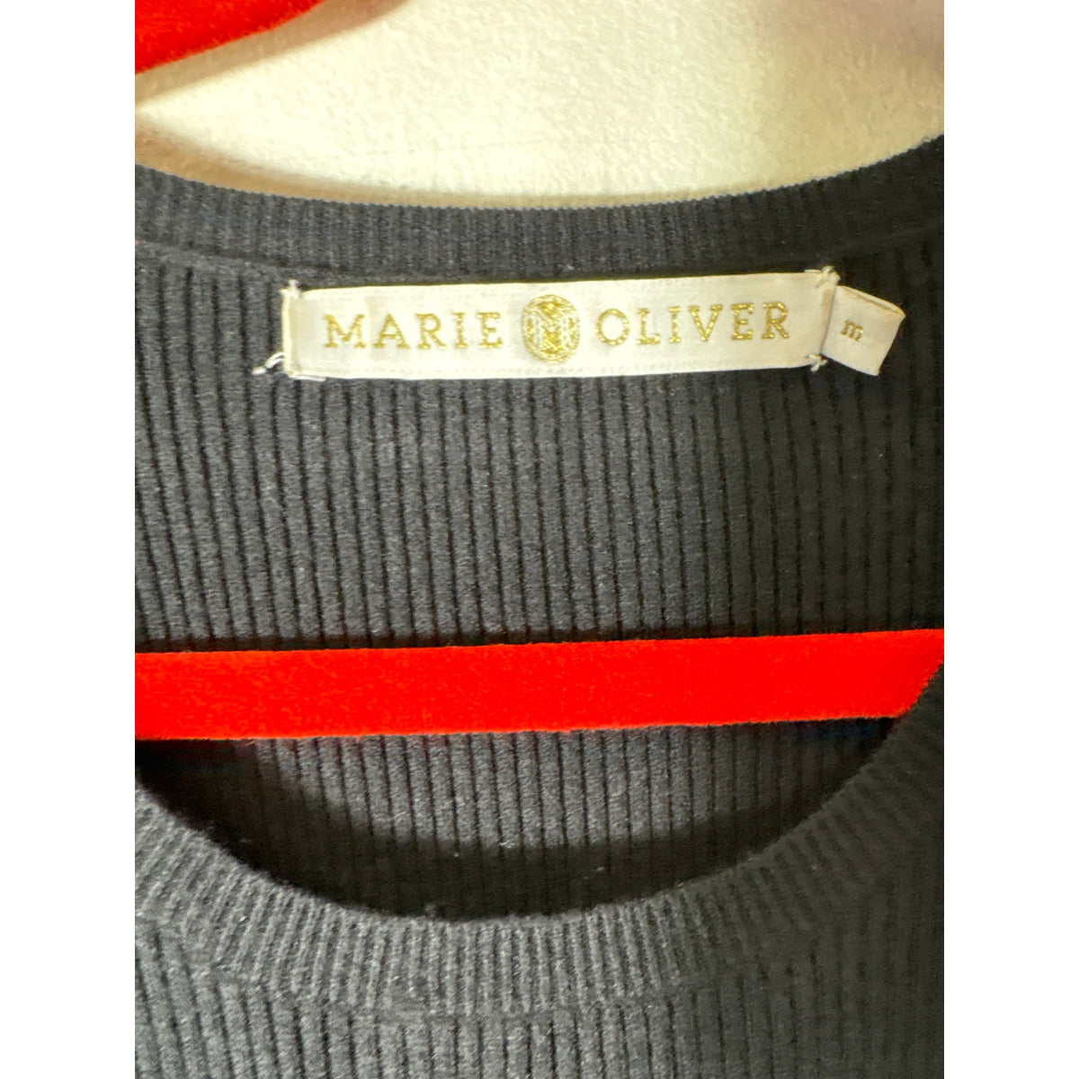 Marie Oliver Black Sweater Sleeveless Flutter Shoulder Top Sz S