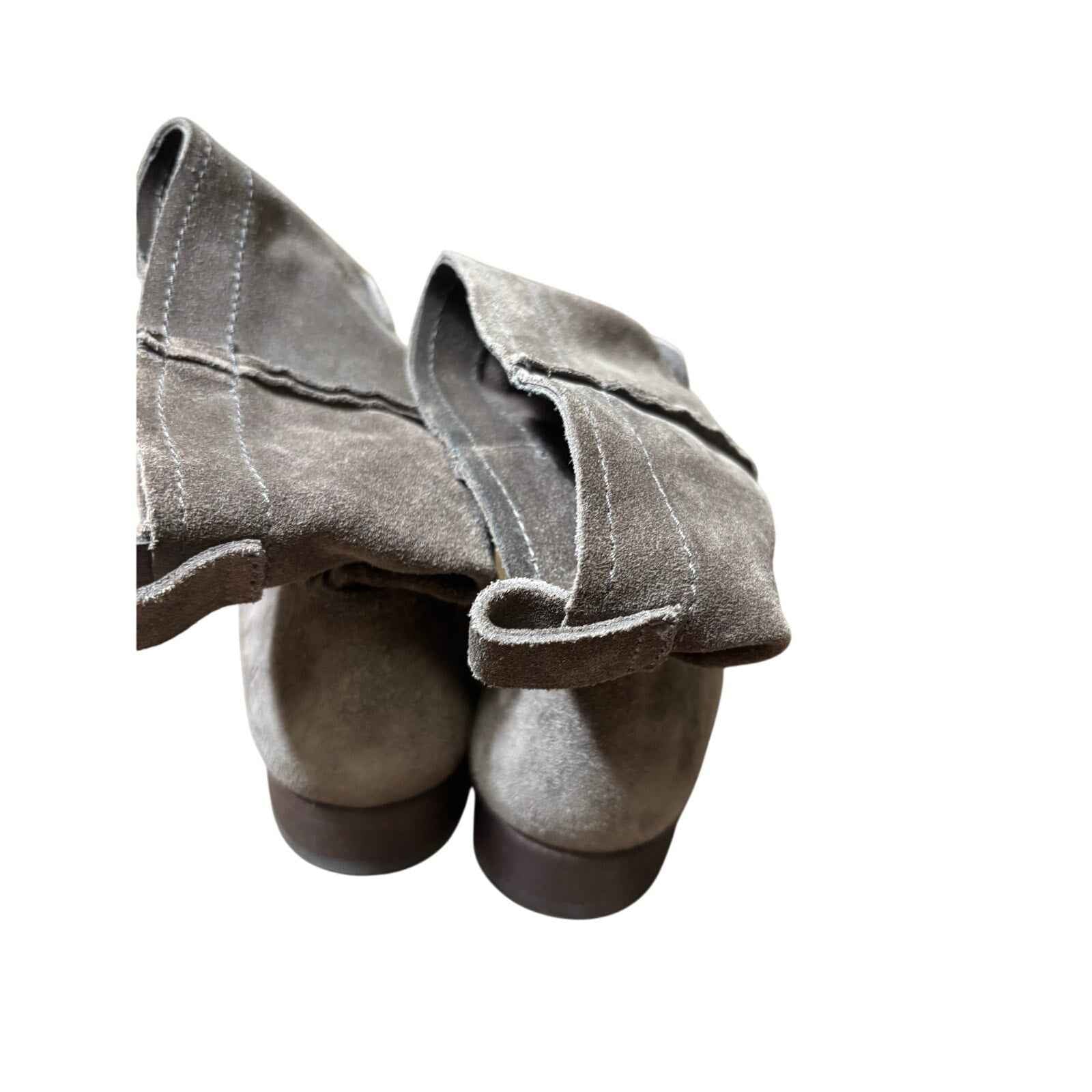 Frye Brown Suede Mid Calf Pull On Boot Sz 8.5