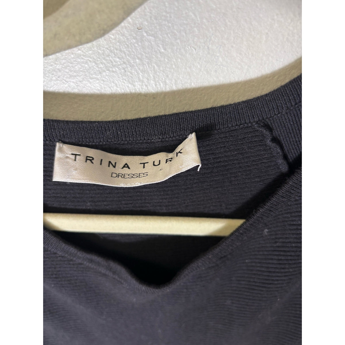 Trina Turk Black Ribbed Sweater Dress Sz fits like a M