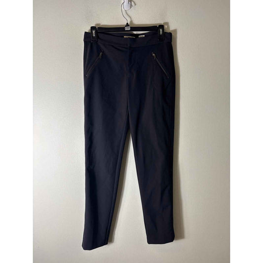 Rebecca Taylor Black with Silver Pocket Zippers Pants Sz 6