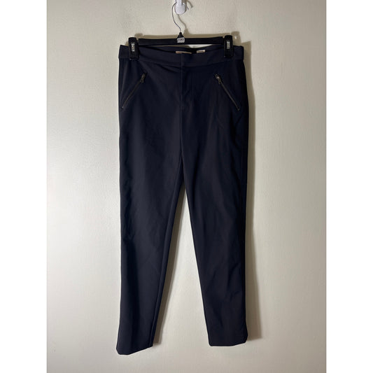 Rebecca Taylor Black with Silver Pocket Zippers Pants Sz 6