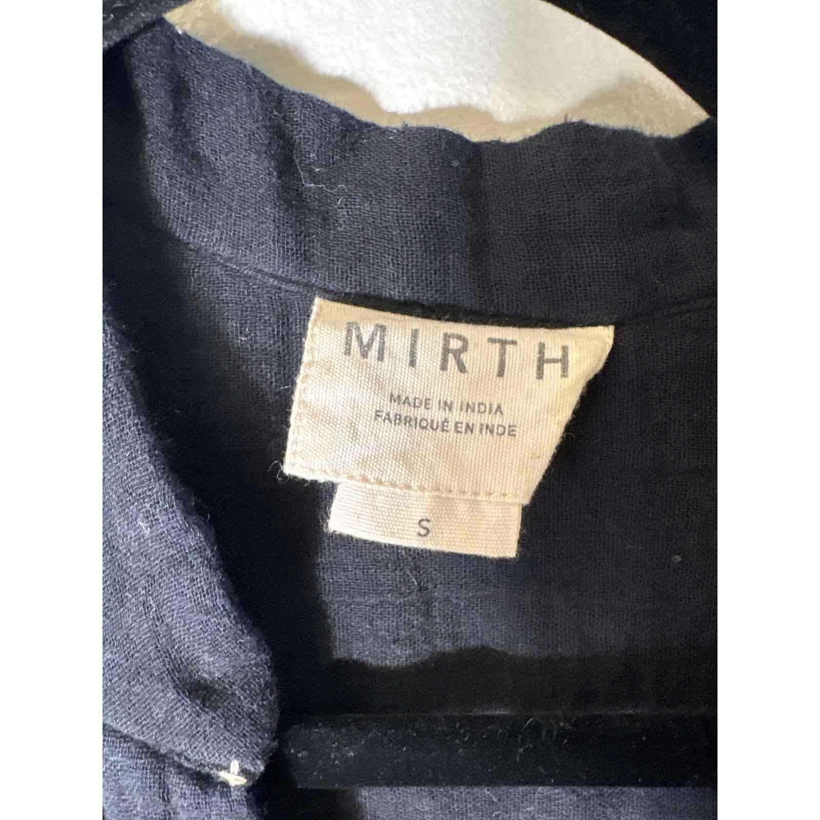 Mirth Black Cap Sleeve V-Neck Cotton Guauze Maxi Dress sz S