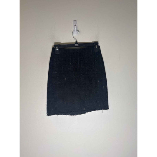 Holly Bracken Black Gold Tweed Mini Skirt Sz XS